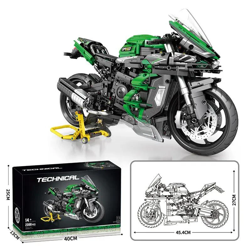 2088 Parça Şehir Spor Yarış Motoru Yapı Bloğu Seti – Teknik Model Spor Yarış Lokomotifi Ausma BC 570