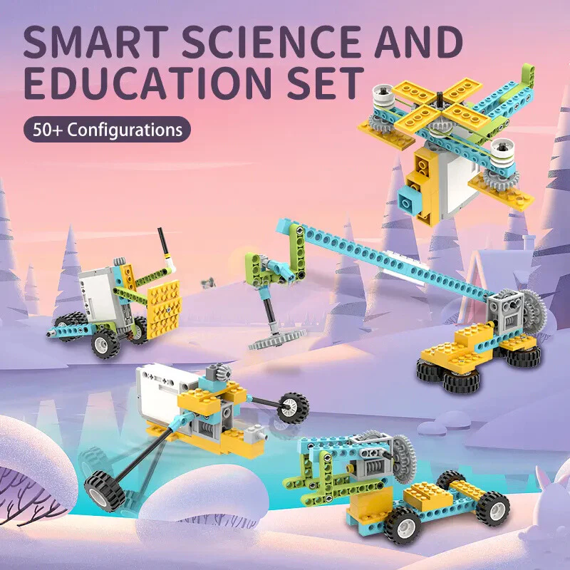 50’si 1 Arada STEM DIY Programlama Robotu İnşaat Blok Seti, WeDo 2.0 ile Uyumludur, Bilim Eğitimi Kiti
