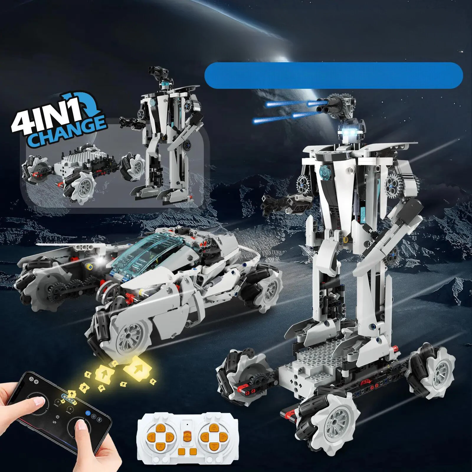 612 Parça 4 Model STEM Programlanabilir Robot Yapı Bloğu Seti – Eğitici Elektronik Oyuncak Ausma K96118