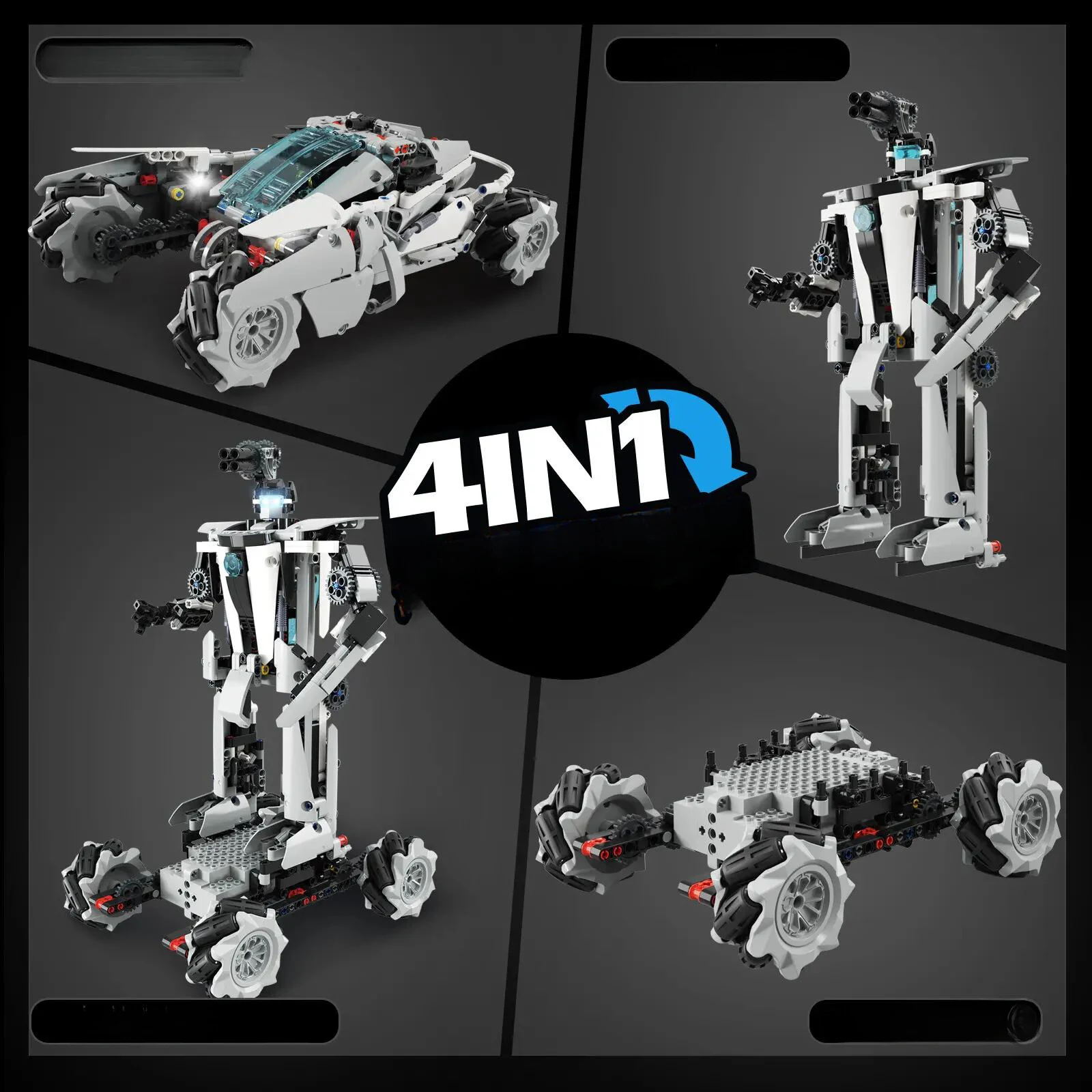 612 Parça 4 Model STEM Programlanabilir Robot Yapı Bloğu Seti – Eğitici Elektronik Oyuncak Ausma K96118