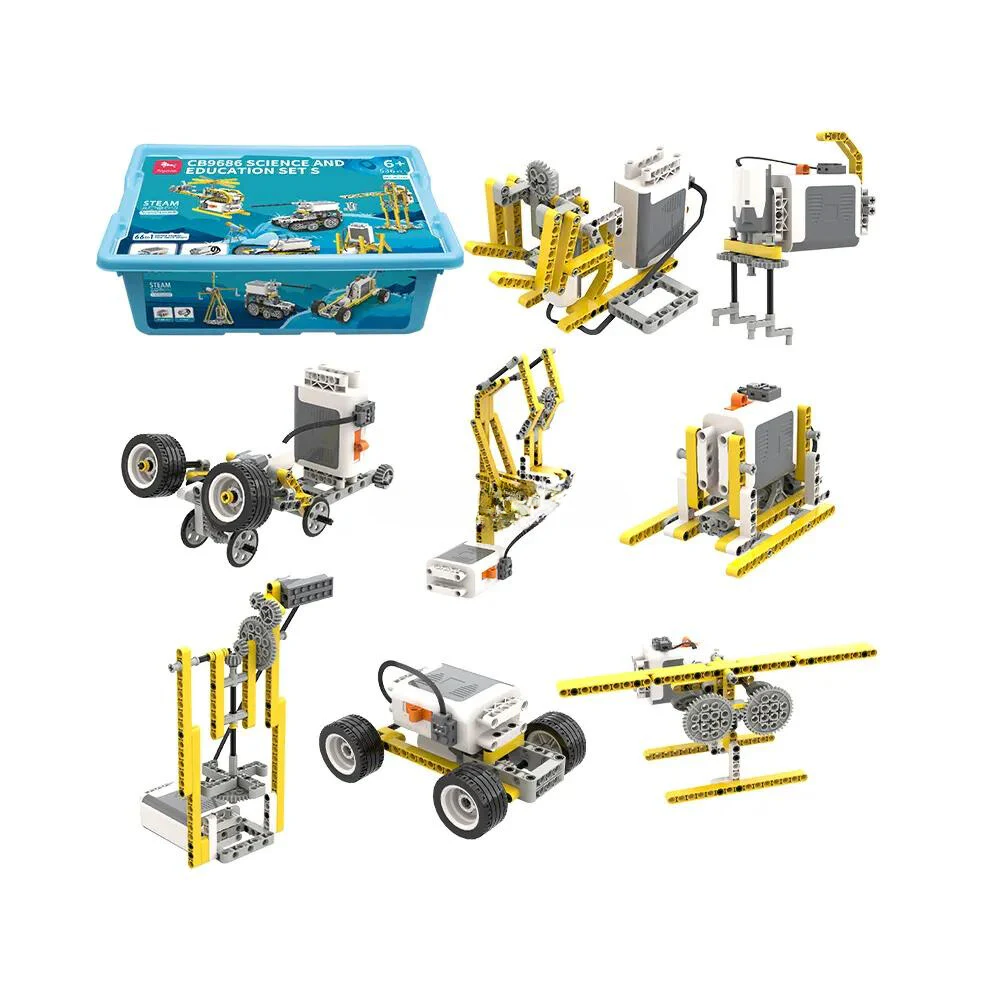 66-in-1 Plastik STEAM Programlanabilir Robot Brik DIY Seti – 536 Parça Eğitici STEM Oyuncak – BC-232