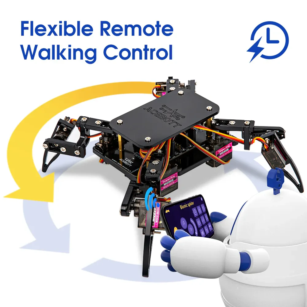 Acebott Bilimsel Robot Oyuncağı – Arduino Biyonik Dört Ayaklı Örümcek Keşif Kiti