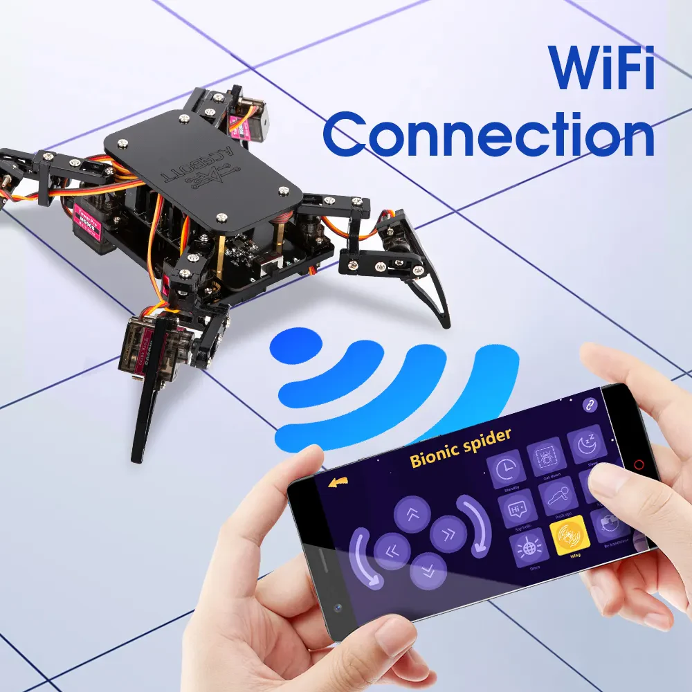 Acebott Bilimsel Robot Oyuncağı – Arduino Biyonik Dört Ayaklı Örümcek Keşif Kiti