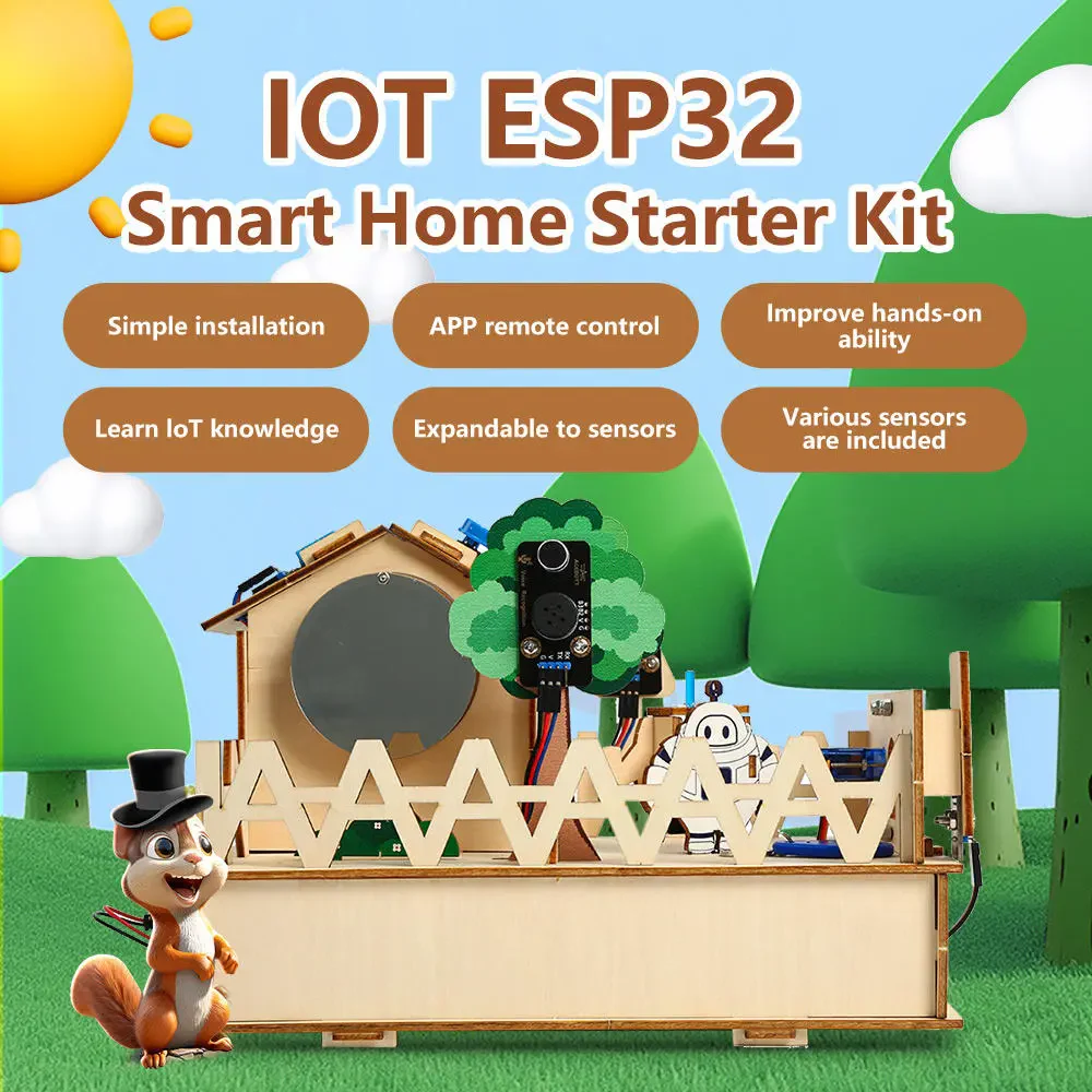 Acebott Qe007 Kendin Yap Otomasyon Arduino Akıllı Ahşap Ev Kiti