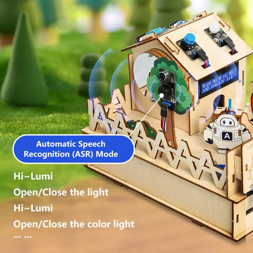 Acebott Qe007 Kendin Yap Otomasyon Arduino Akıllı Ahşap Ev Kiti
