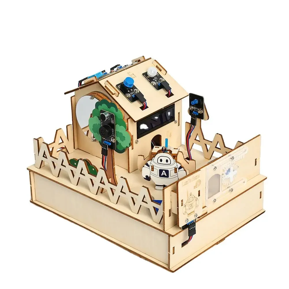 Acebott Qe007 Kendin Yap Otomasyon Arduino Akıllı Ahşap Ev Kiti