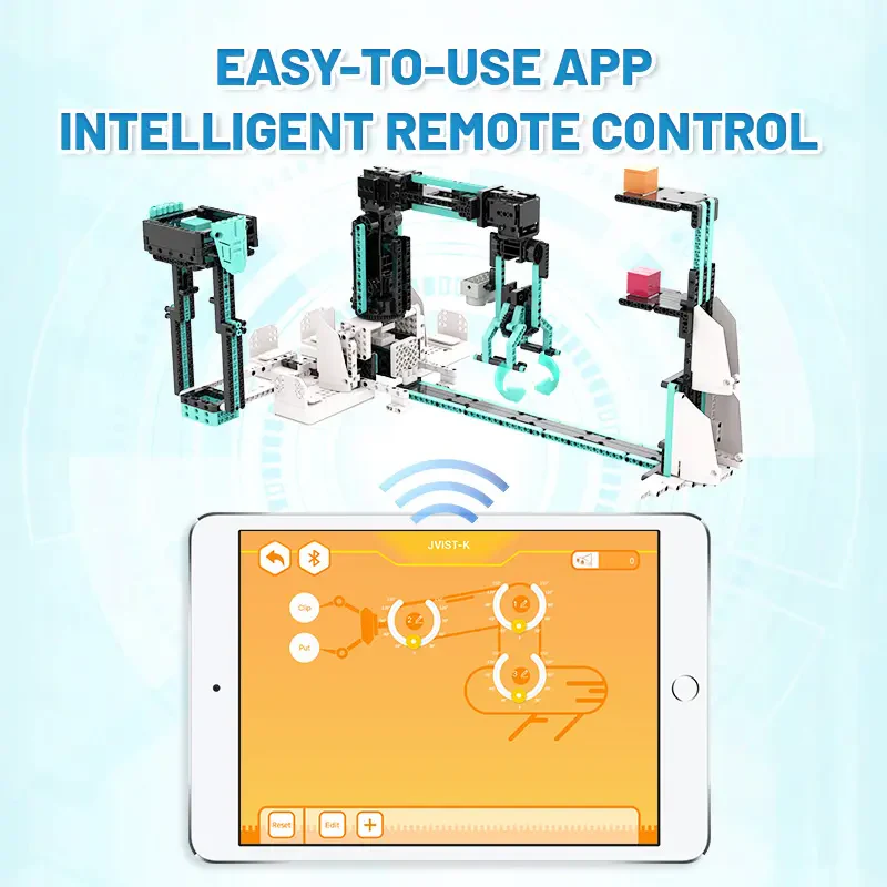 BC-228 DIY APP Kontrol Elektronik Eğitim ve Kodlama Kiti Uzaktan Kumandalı Akıllı Robot Yapım Oyuncağı