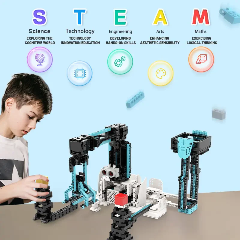 BC-228 DIY APP Kontrol Elektronik Eğitim ve Kodlama Kiti Uzaktan Kumandalı Akıllı Robot Yapım Oyuncağı