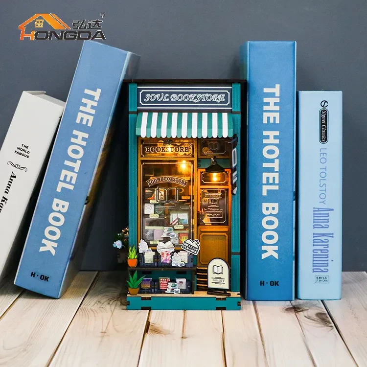 Hongda Soul Bookstore – Işıklandırmalı Kitaplık Diorama Seti – M2314