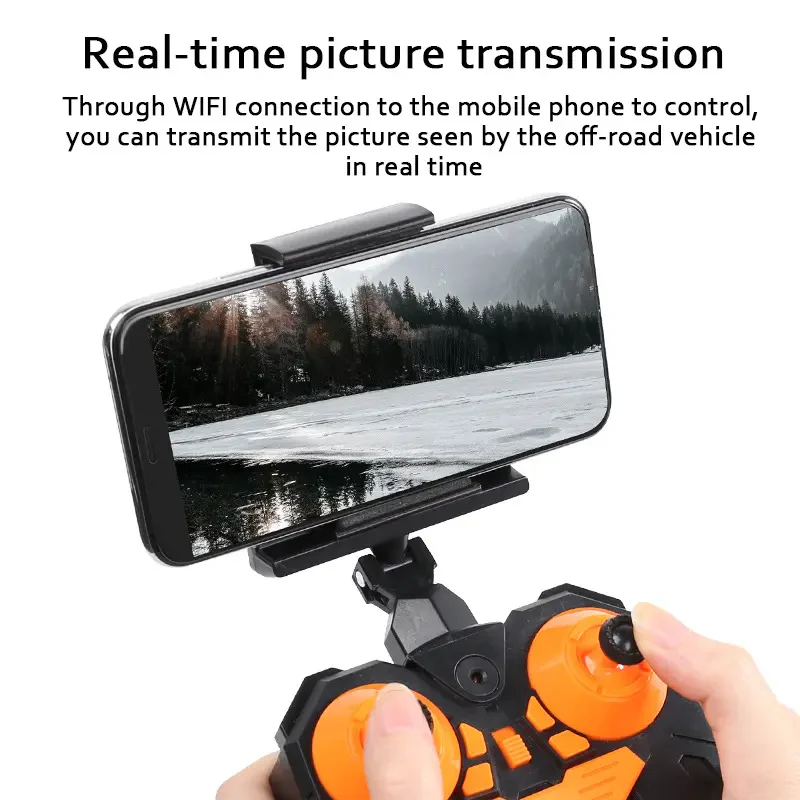LH-C023AS Alloy RC Araba HD 720P WIFI FPV Kamera, Uzaktan Kumandalı Stunt 1:18 2.4G SUV Tırmanma Oyuncağı