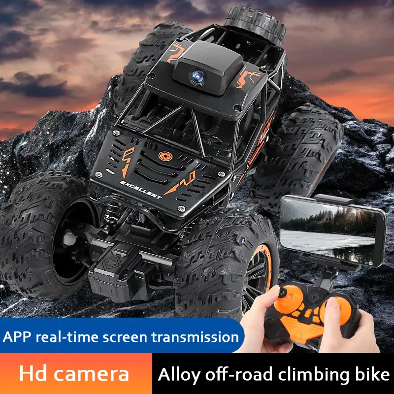 LH-C023AS Alloy RC Araba HD 720P WIFI FPV Kamera, Uzaktan Kumandalı Stunt 1:18 2.4G SUV Tırmanma Oyuncağı