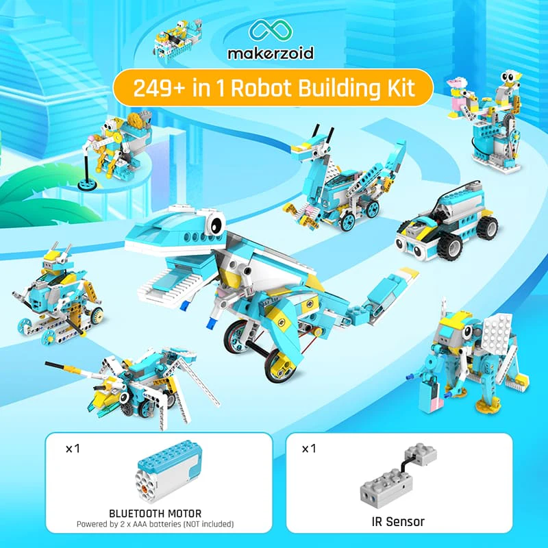 Makerzoid 200’ü 1 arada Scratch Jr Kodlama Robot Kiti – Smart Robot Premium 6+ Yaş