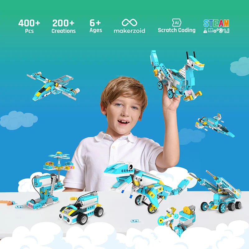 Makerzoid 200’ü 1 arada Scratch Jr Kodlama Robot Kiti – Smart Robot Premium 6+ Yaş