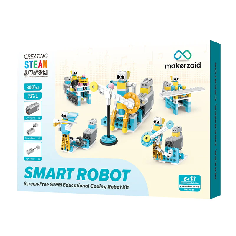 Makerzoid Akıllı Robot 72’si 1 Arada Akıllı Kendin Yap Robotik Kiti 6+ Yaş