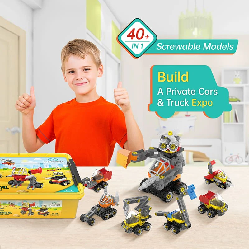 Makerzoid Mühendis Eğitim Seti 100+ Parça 40in1 Arada 3+ Yaş – MKZ-0BK-MET