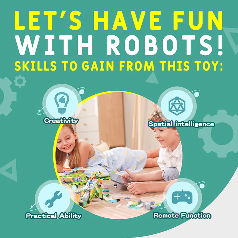 Makerzoid STEAM Programlama Yapı Taşları 100’ü 1 Arada Robot Ustası (Standart) Eğitim Seti 6+ Yaş