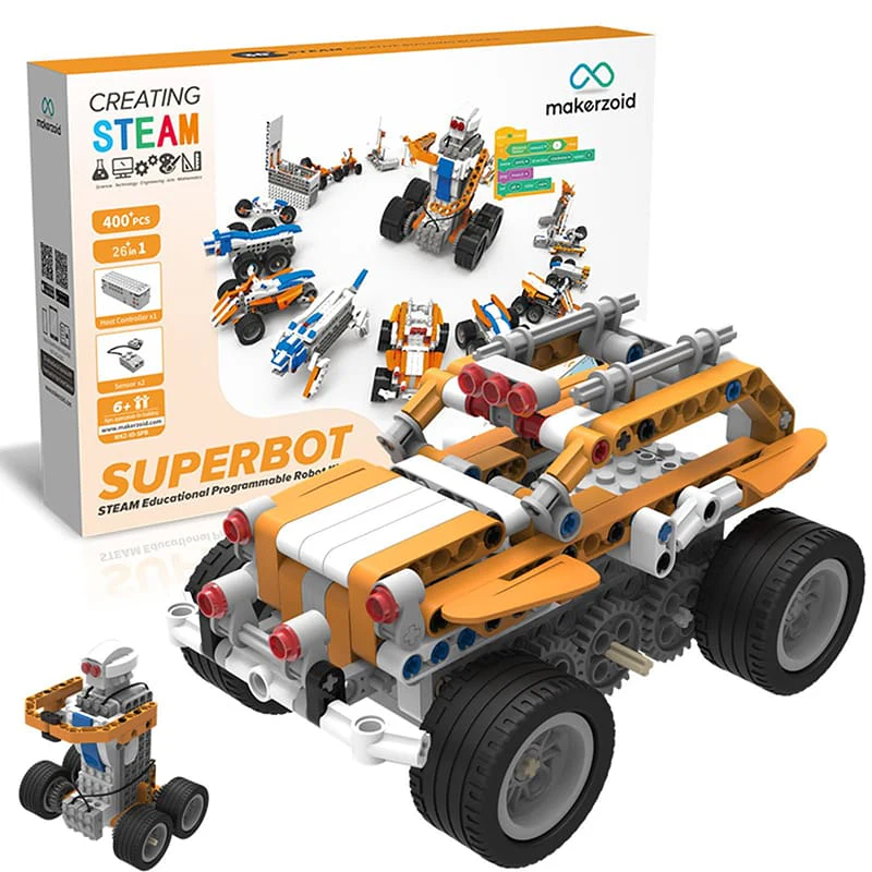Makerzoid SUPERBOT 26’sı 1 arada Kodlama Robot Kiti 6+ Yaş