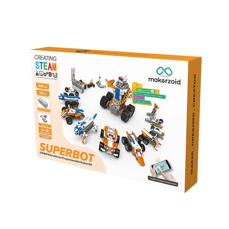Makerzoid SUPERBOT 26’sı 1 arada Kodlama Robot Kiti 6+ Yaş