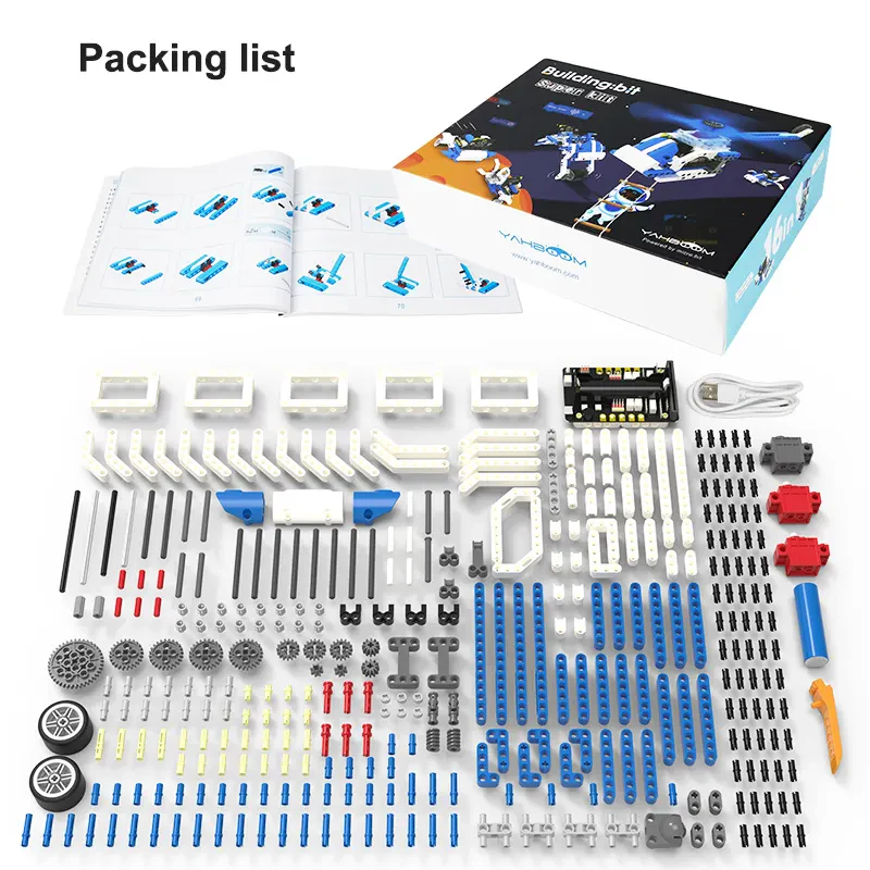 MiibestOD Microbit V2 Yahboom Microbit V2 16’lı programlanabilir ve uzaktan kumandalı çocuklar için eğitim robotu