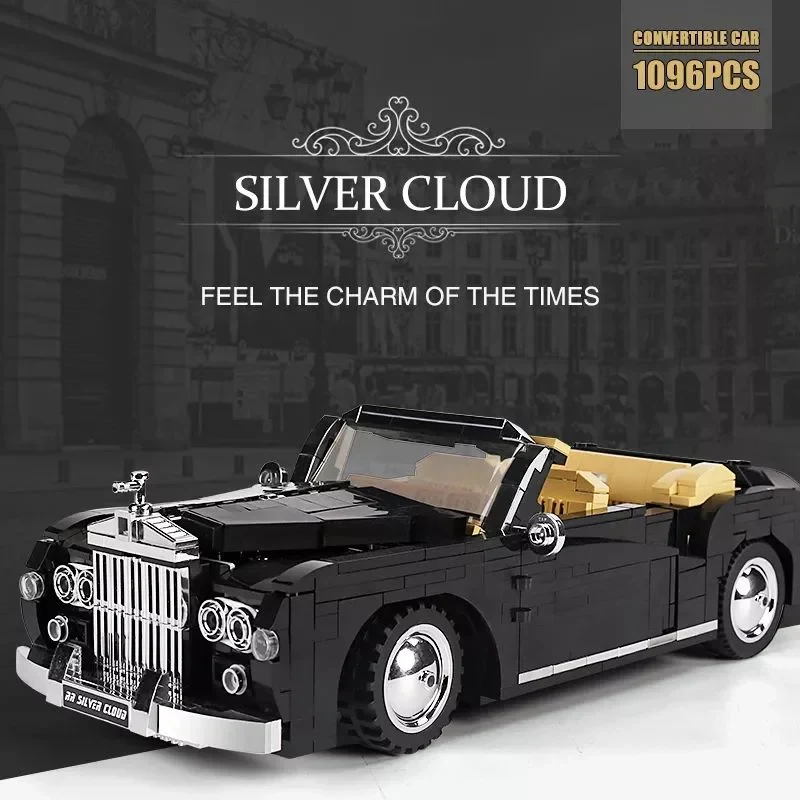 Mould King 10006 Silver Cloud 1964RR Gümüş Sedan Araba Yapım Seti