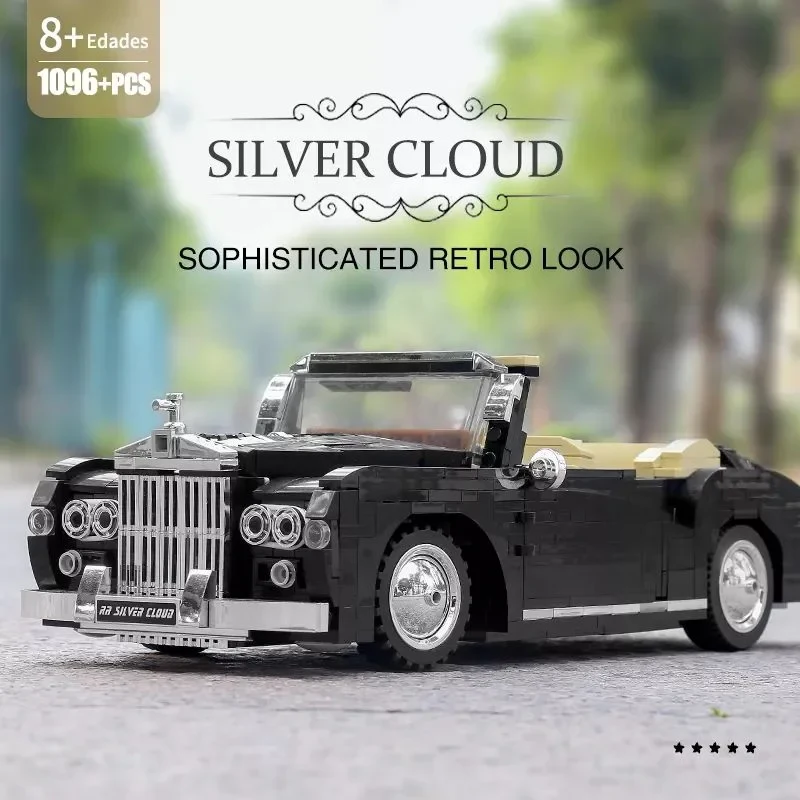 Mould King 10006 Silver Cloud 1964RR Gümüş Sedan Araba Yapım Seti