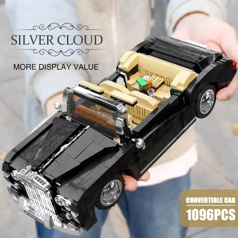 Mould King 10006 Silver Cloud 1964RR Gümüş Sedan Araba Yapım Seti