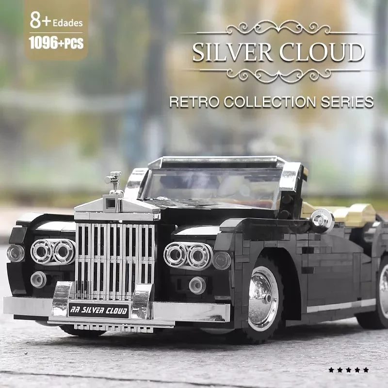 Mould King 10006 Silver Cloud 1964RR Gümüş Sedan Araba Yapım Seti