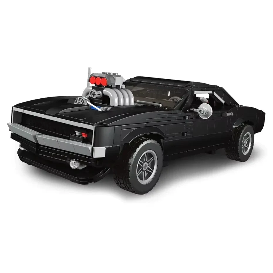 Mould King 10028 Dodge Charger Siyah Spor Yarış Arabası Yapım Seti