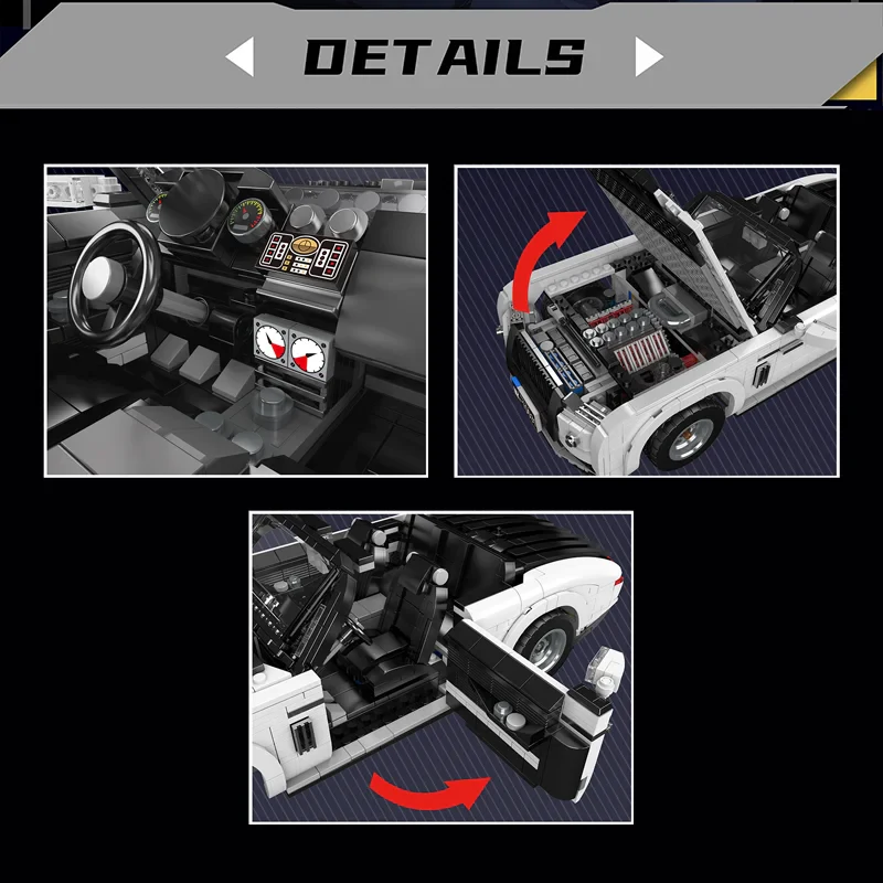 Mould King 10031 RR Yüzer Gölge Araba APP Kontrollü Motorlu Yapı Taşı Modeli