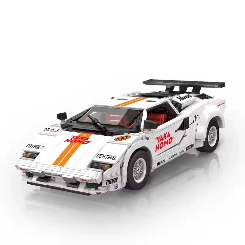 Mould King 10045 Lamborghini Countach Spor Araba, 1349 Parça Yapım Seti