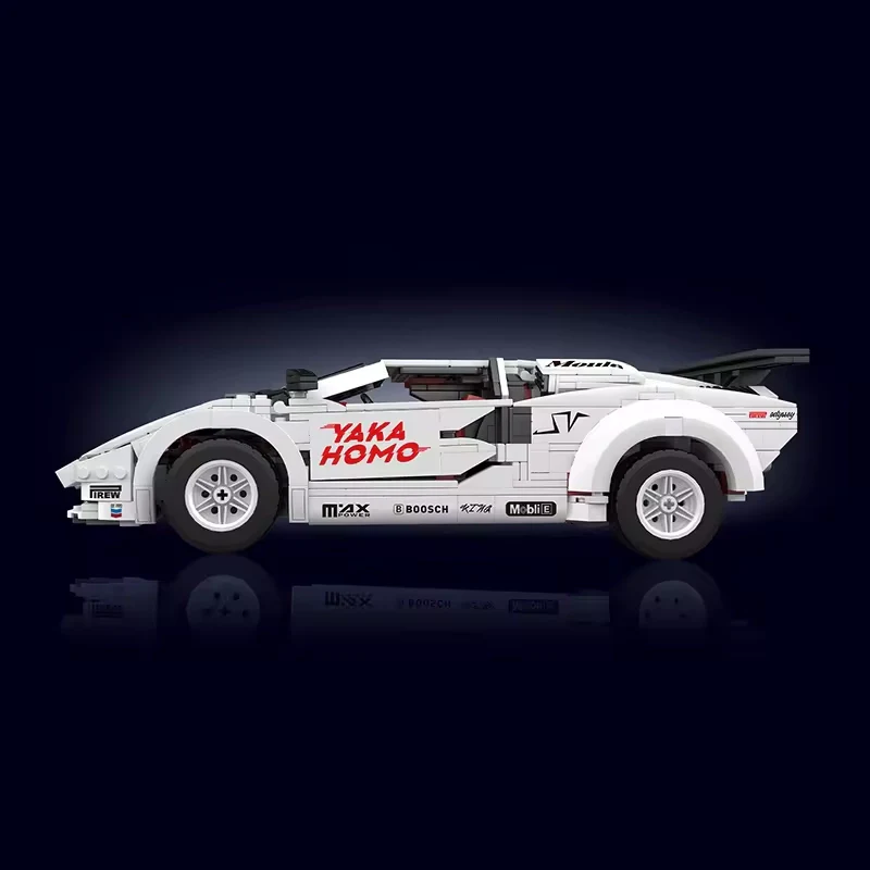 Mould King 10045 Lamborghini Countach Spor Araba, 1349 Parça Yapım Seti