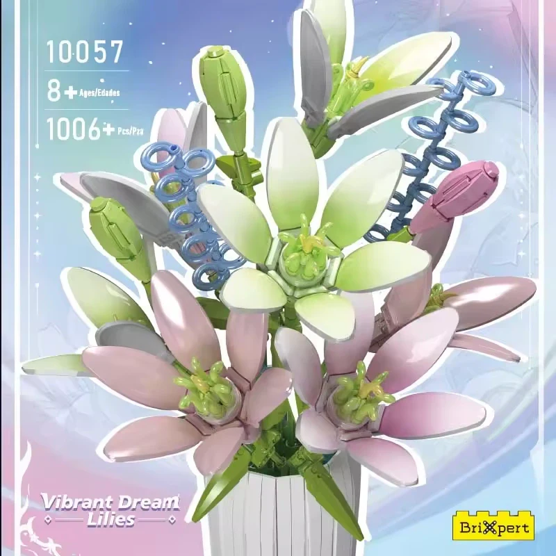 Mould King 10057 Zambak Çiçek Buketi 1.006 Parça Yapım Seti