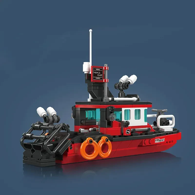 Mould King 10082 Fire Boat – Creative idea Yangın Söndürme Gemisi Model Yapım Seti – 315 Parça