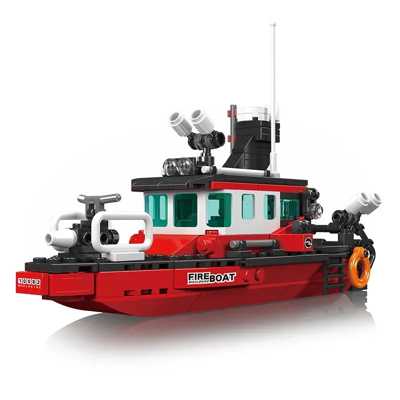 Mould King 10082 Fire Boat – Creative idea Yangın Söndürme Gemisi Model Yapım Seti – 315 Parça