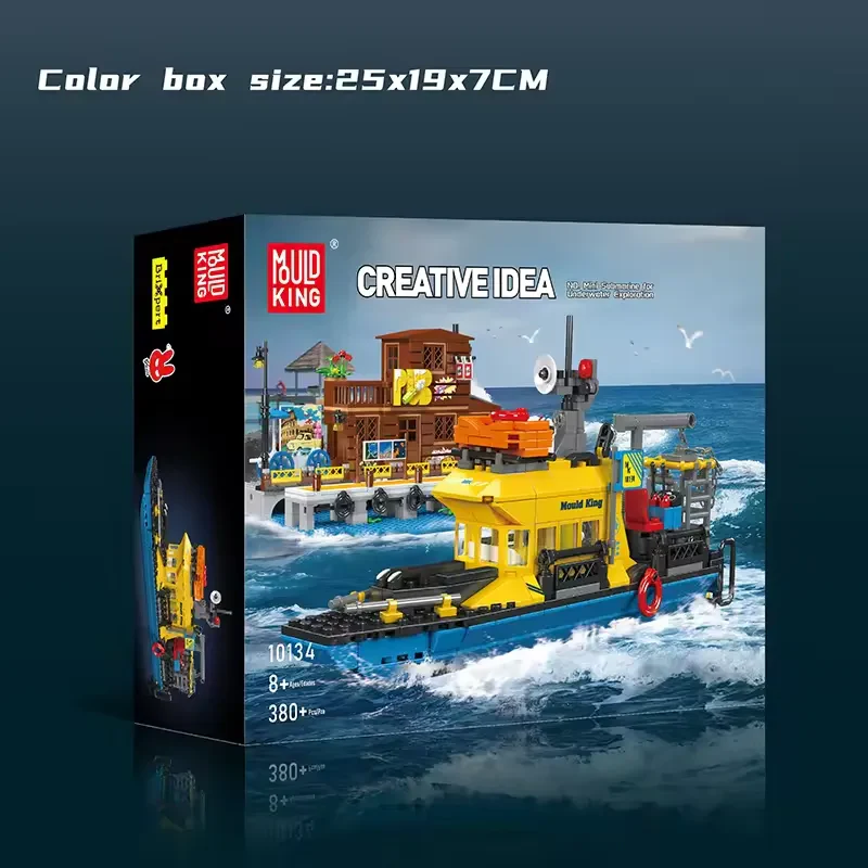 Mould King 10134 Sualtı Keşif Gemisi 380 Parça Lego Gemi Seti