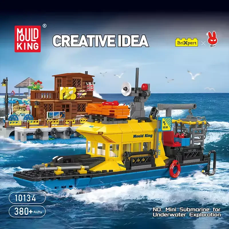 Mould King 10134 Sualtı Keşif Gemisi 380 Parça Lego Gemi Seti