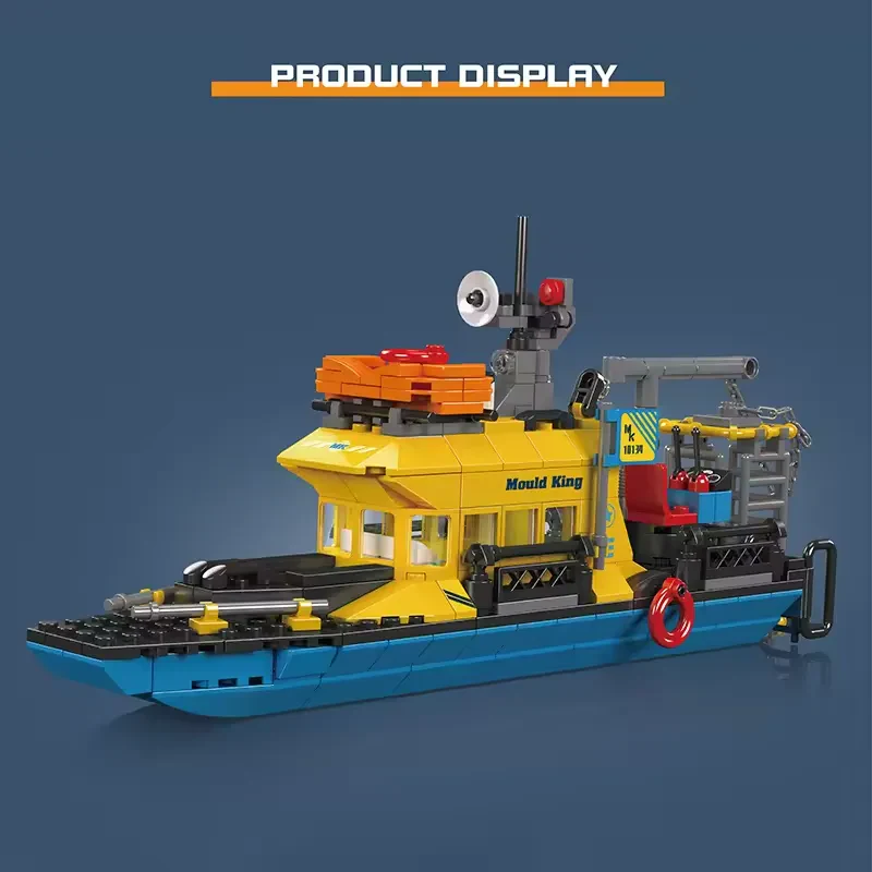 Mould King 10134 Sualtı Keşif Gemisi 380 Parça Lego Gemi Seti