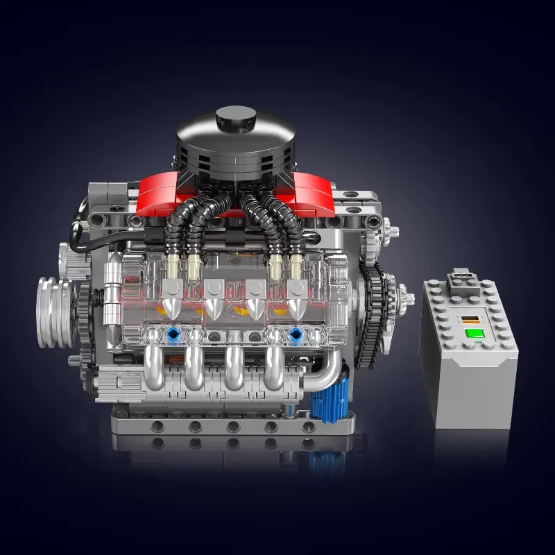 Mould King 10171 V8 Motor Model Yapım Seti – 487 Parça