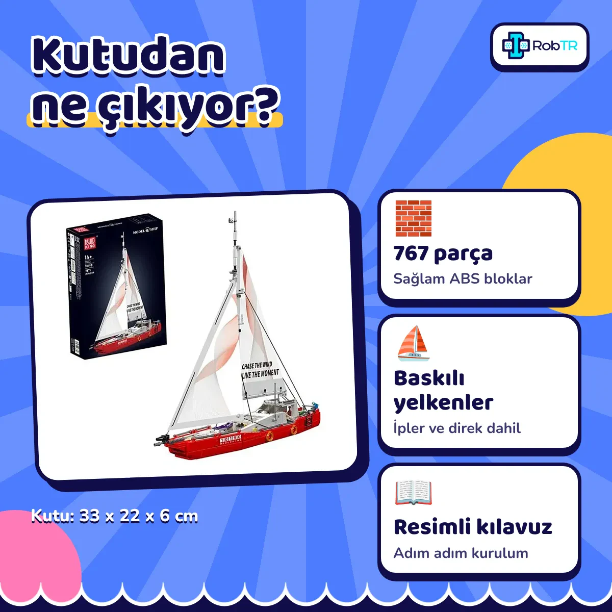 Mould King 10190 Modern Yelkenli II Yapım Seti
