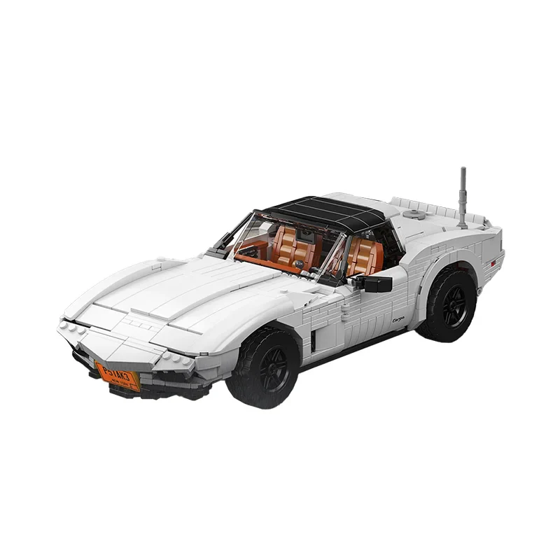 Mould King 10198 Corvette C3 Spor Araba Yapım Bloğu Seti 1347 Parça Model Araç Eğitici Oyuncak