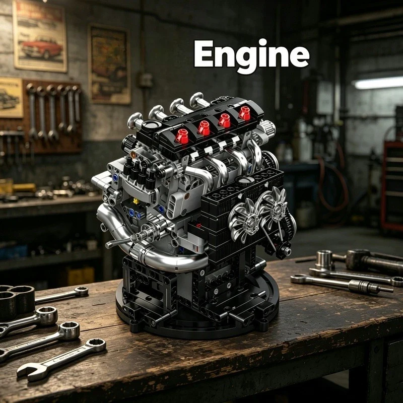 Mould King 10234 Şehir Spor Arabası Motor Montaj Yapım Seti 772 Parça