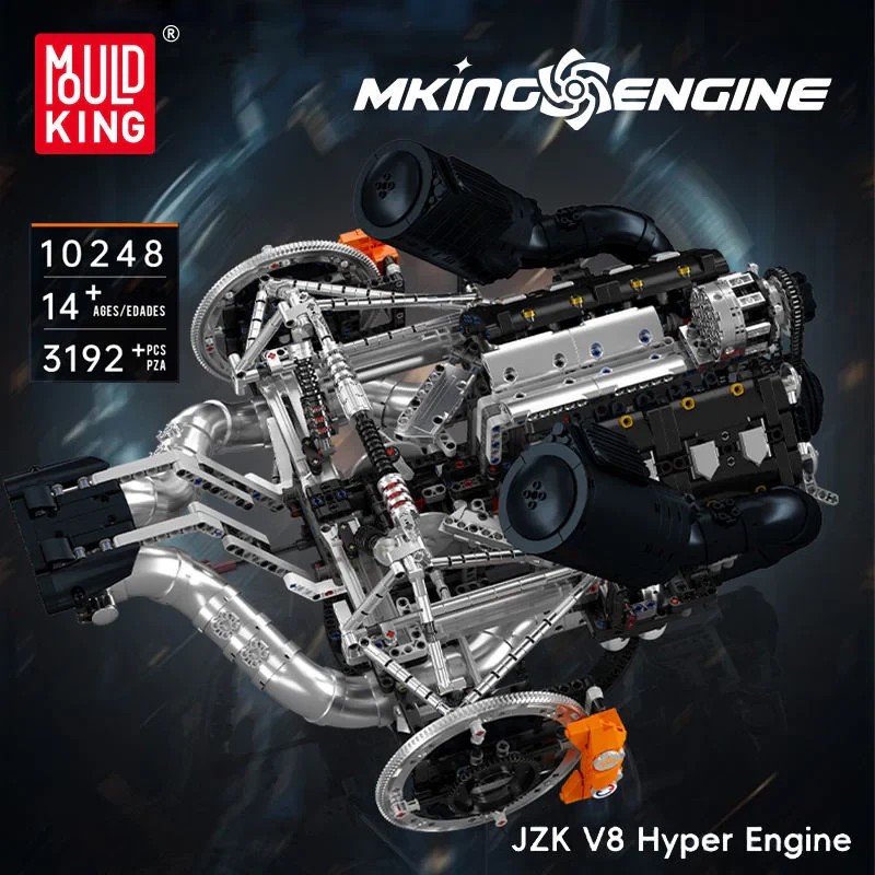 Mould King 10248 Supercar V8 Motor Yapı Seti 3192 Parça – JZK Teknik Eğitici Yapı Blokları