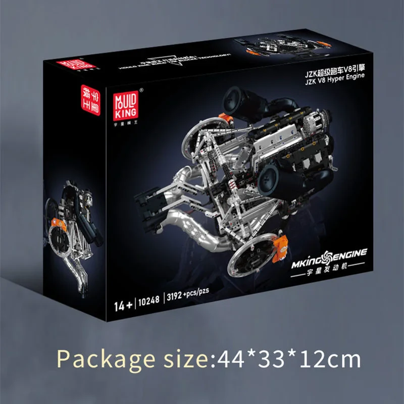 Mould King 10248 Supercar V8 Motor Yapı Seti 3192 Parça – JZK Teknik Eğitici Yapı Blokları