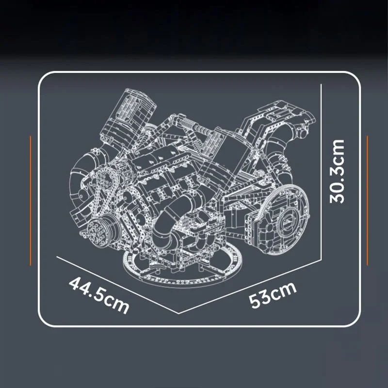 Mould King 10248 Supercar V8 Motor Yapı Seti 3192 Parça – JZK Teknik Eğitici Yapı Blokları