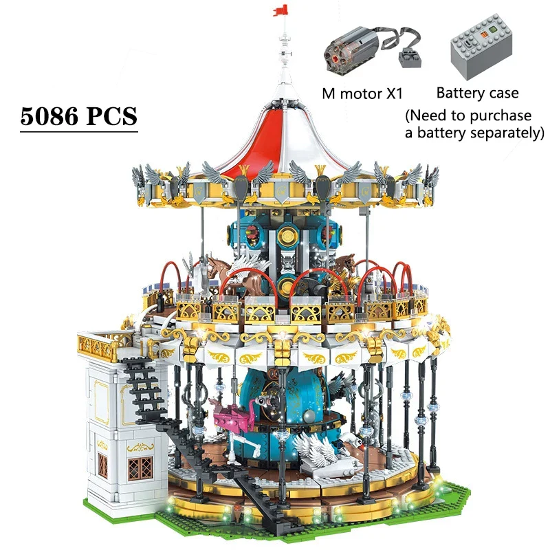 Mould King 11011 Motorlu Atlıkarınca Eğlence Parkı Yapım Seti