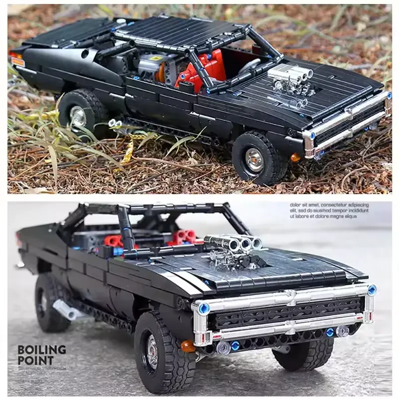 Mould King 13081 MOC-17750 Muscle Araba Model, 1098 Parça Lego Araba Seti