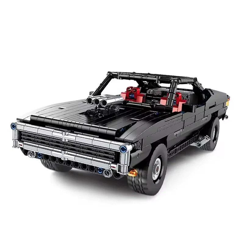 Mould King 13081 MOC-17750 Muscle Araba Model, 1098 Parça Lego Araba Seti