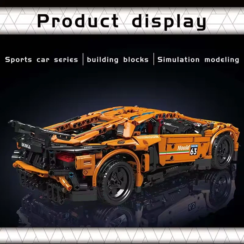 Mould King 13177 Aventador SVJ Uzaktan Kumandalı Araba 1.608 Parça Yapım Seti