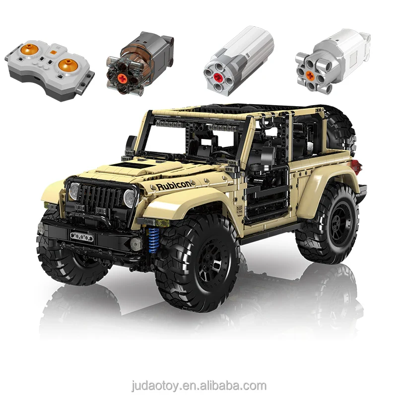 Mould King 13184 Wrangler Arazi Aracı 1:6 Ölçekli Pnömatik Yapım Blokları Seti