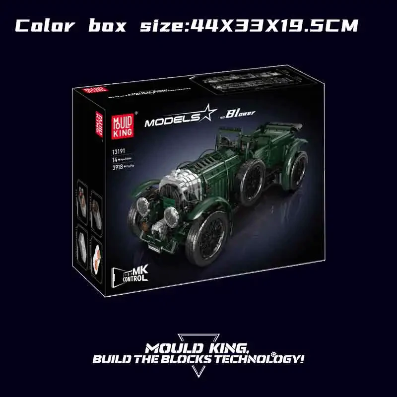 Mould King 13191 Klasik Yarış Arabası Yapım Seti – 3918 Parça Motorlu Teknik Model Araç